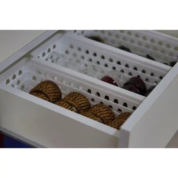 Kit 10 Cesto Organizador Multiuso Retangular Branco:branco - 3