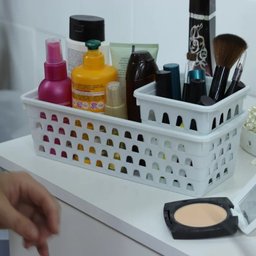 Kit 10 Cesto Organizador Multiuso Retangular Branco:branco - 4