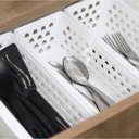 Ver imagem 5 de Kit 10 Cesto Organizador Multiuso Retangular Branco:branco