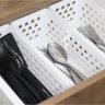 Kit 10 Cesto Organizador Multiuso Retangular Branco:branco - 5
