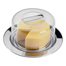 Porta Queijo Inox Queijeira Redonda com Tampa Acrílico Fratelli Suporte para Frios Queijo Minas Muss - 1