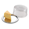 Porta Queijo Inox Queijeira Redonda com Tampa Acrílico Fratelli Suporte para Frios Queijo Minas Muss - 3