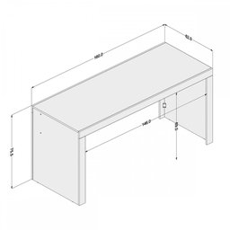 Mesa Escrivaninha Office Legno Salinas - Politorno - 3