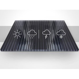 Chapa de Policarbonato Alveolar Fume 1,05x4,00x6mm