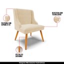 Ver imagem 4 de Kit 2 Cadeiras Decorativas Sala de Jantar Pés Palito de Madeira Firenze Suede Bege/Natural G19 - Gra