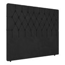 Ver imagem 3 de Cabeceira Casal Potenza 140cm Veludo Preto c/ Frame Italian Flex