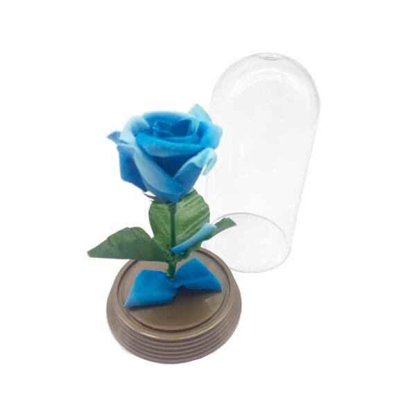 Kit 10 Mini Rosas Azul A Bela E A Fera O Pequeno Príncipe - 1