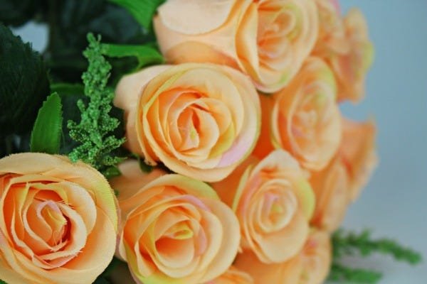 Buquê De Rosas Com 12 Botões De Rosas Artificial Tecido - 4