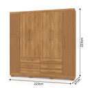 Ver imagem 4 de Guarda Roupa Casal 6 Portas 6 Gavetas 223cm Quebec V02 Nature/Brisa - Mpozenato