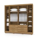 Ver imagem 3 de Guarda Roupa Casal 6 Portas 6 Gavetas 223cm Quebec V02 Nature/Brisa - Mpozenato