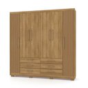 Ver imagem 1 de Guarda Roupa Casal 6 Portas 6 Gavetas 223cm Quebec V02 Nature/Brisa - Mpozenato