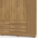 Ver imagem 5 de Guarda Roupa Casal 6 Portas 6 Gavetas 223cm Quebec V02 Nature/Brisa - Mpozenato