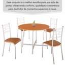 Ver imagem 3 de Conjunto Sala de Jantar Ella 90cm 4 Cadeiras Branca C- Jambo