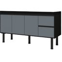 Ver imagem 1 de Gabinete Madeira Color 1,94m Preto/cinza - 296 - Primatto