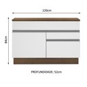Ver imagem 3 de Balcão De Pia Madesa Glamy 1 Porta E 2 Gavetas Branco