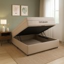 Ver imagem 2 de Cama Box Baú Bege e Colchão Airtech Springpocket Molas Ensacadas Casal Ortobom