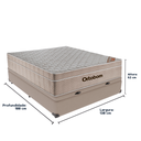 Ver imagem 3 de Cama Box Baú Bege e Colchão Airtech Springpocket Molas Ensacadas Casal Ortobom