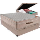 Ver imagem 1 de Cama Box Baú Bege e Colchão Airtech Springpocket Molas Ensacadas Casal Ortobom