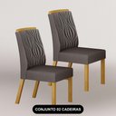 Ver imagem 1 de Cadeira para Mesa de Jantar Ilheus Kit 2 Peças Cinamomo Joli Chumbo - Leifer