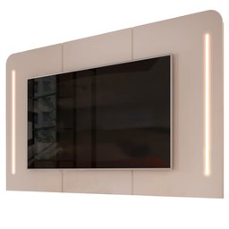 Painel para Tv Suspenso 75 Pol 218cm Ripado World D04 Off White - Mpozenato - 1