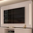 Ver imagem 2 de Painel para Tv Suspenso 75 Pol 218cm Ripado World D04 Off White - Mpozenato