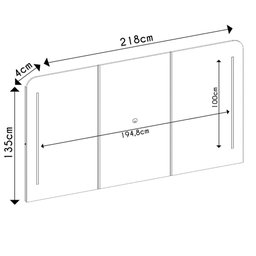 Painel para Tv Suspenso 75 Pol 218cm Ripado World D04 Off White - Mpozenato - 4