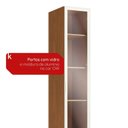 Ver imagem 4 de Roupeiro de Madeira com 1 Porta de Vidro