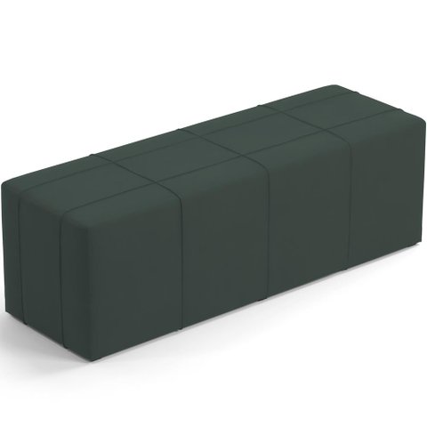 Puff Decorativo Living Sala de Estar 160 Cm Roma W01 Suede Verde Musgo - lyam
