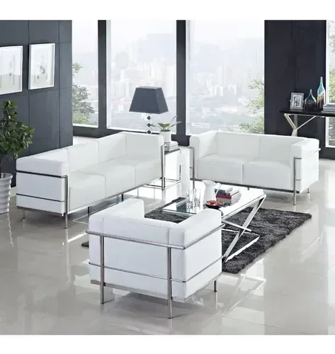 Ver imagem 3 de Sofá 3 Lugares Le Corbusier Premium - Branco