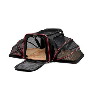 Bolsa Transpote Para Pet Expnsível Viagem Vermelha