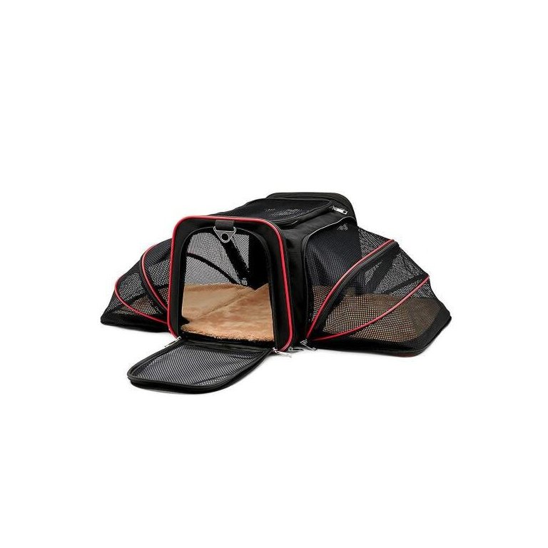 Bolsa Transpote Para Pet Expnsível Viagem Vermelha Bolsa Transpote Para Pet Expnsível Viagem Vermelha