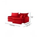 Ver imagem 2 de Sofá Madri Cama Retrátil e Reclinável 200cm - Vermelho