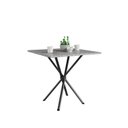 Ver imagem 2 de Mesa Quadrada 70cm para Sala de Jantar Tampo Granito Leia Preto/Ocre