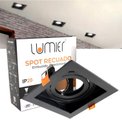 Ver imagem 1 de Spot Recuado 7,5x7,5x4,1cm Gu10 Mr11s Preto Ip20 Lumier