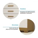 Ver imagem 7 de Cômoda Rayane 1 Porta 5 Gavetas 100% Mdf Cinamomo/off White - Acp Móveis