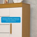 Ver imagem 5 de Cômoda Rayane 1 Porta 5 Gavetas 100% Mdf Cinamomo/off White - Acp Móveis