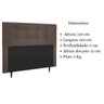 Cabeceira Estofada Cama Box Queen 160 Cm Cristal Suede:suede Marrom - 6