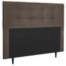 Cabeceira Estofada Cama Box Queen 160 Cm Cristal Suede:suede Marrom - 1