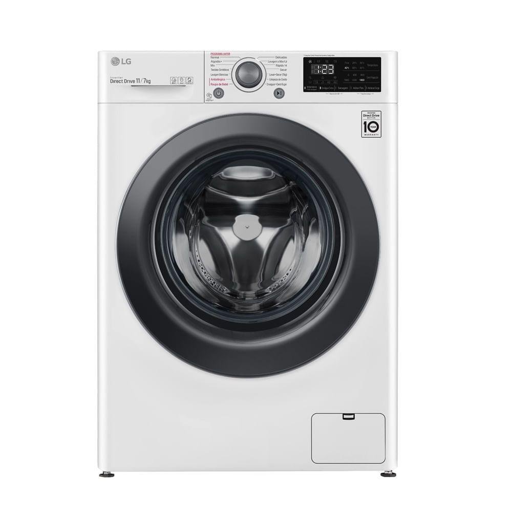 Lavadora de Roupa Lava e Seca 11 Kg Frontal Branco Smart Vc5 Com Inteligência Artificial Aidd LG - 220v - Cv3011wg4a