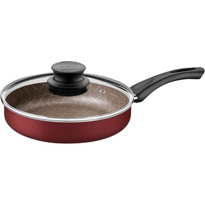 Frigideira Tramontina Antiaderente Paris C/ Tampa 24cm Vermelho