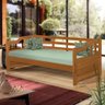 Sofá Cama Madeira Maciça Com Colchão Solteiro Imbuia Shop JM - 2