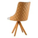 Ver imagem 5 de Poltrona Giratória Mesa de Jantar Linho e Couríssimo Matelassê