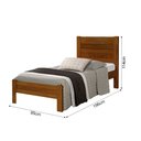 Ver imagem 3 de Cama Solteiro Madeira Lara - Castanho