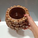 Ver imagem 3 de Vaso Decorativo Enfeite Casa Cerâmica 20x23x23cm Amarelo