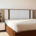Ver imagem 2 de Painel Suspenso Cabeceira Dobrável Pietro para Cama Box Casal 140cm Boucle:bouclê Cinza Claro