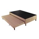 Ver imagem 1 de Cama Box Base C/auxiliar Universal com Auxiliar Sommier Rústico Bordado Clean (88x188x30) - Paropas