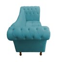 Ver imagem 3 de Recamier Divã Rio 1,50m Suede Azul Turquesa - Dominic Decor