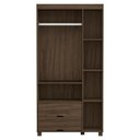 Ver imagem 5 de Guarda Roupa Solteiro 3 Portas Comoda 4 Gavetas Mdf Bela Chocolate Off Decmade