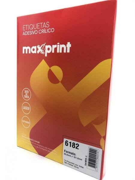 Etiqueta 6182 Ink/Las 33,9X101,6Mm 100Fls Maxprint - 1