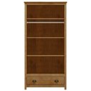 Ver imagem 3 de Guarda Roupa Solteiro 2 Portas 1 Gaveta Madeira Maciça Mazzaro F06 Freijó - Lyam Decor